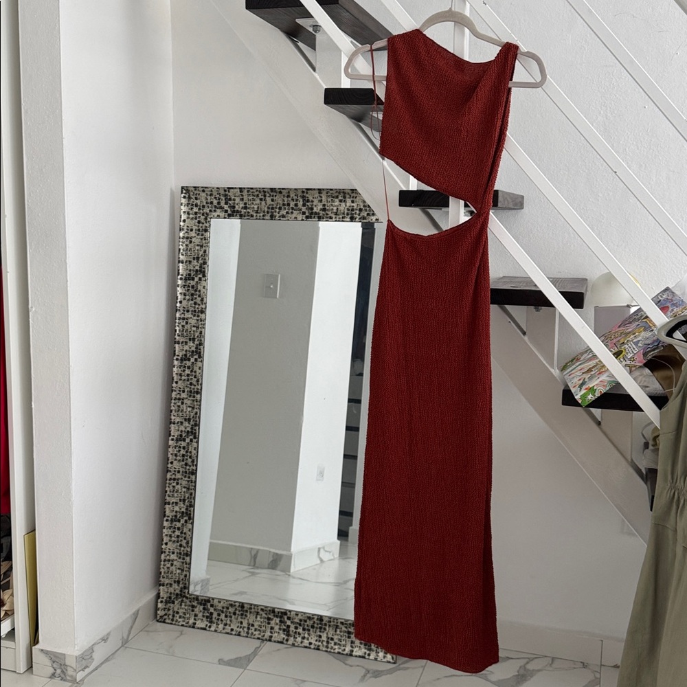 Zara Red Cutout Maxi Dress